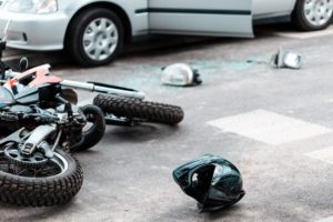 motorcycle after collision