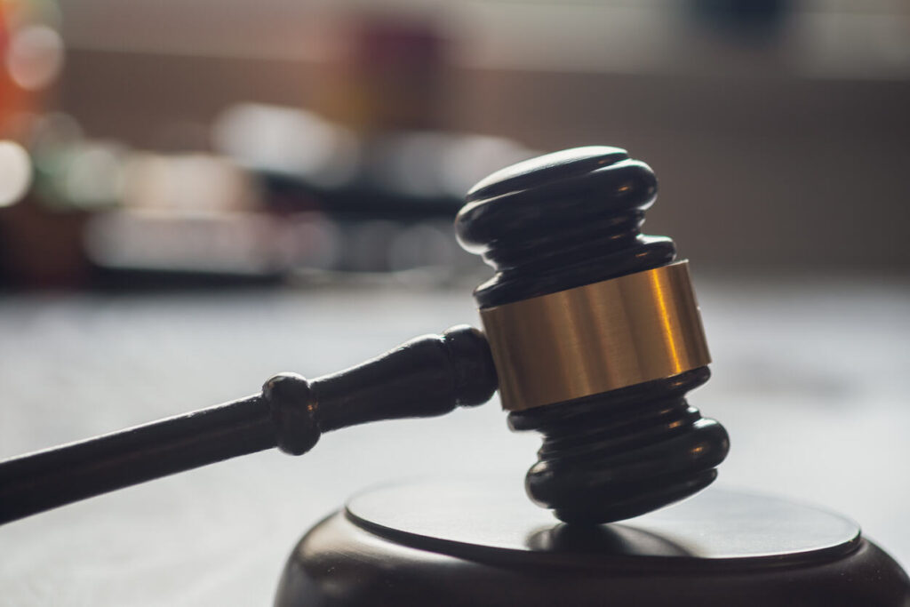 gavel on the table
